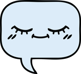 cute cartoon of a speech bubble