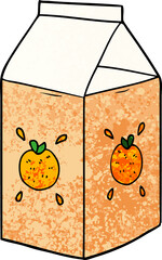 cartoon orange juice carton