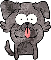 cartoon dog with tongue sticking out