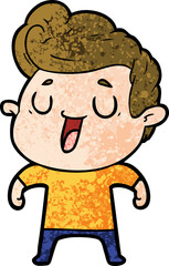 happy cartoon man