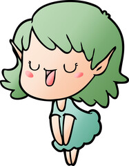 cartoon elf girl