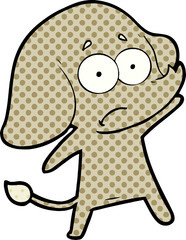 cartoon unsure elephant