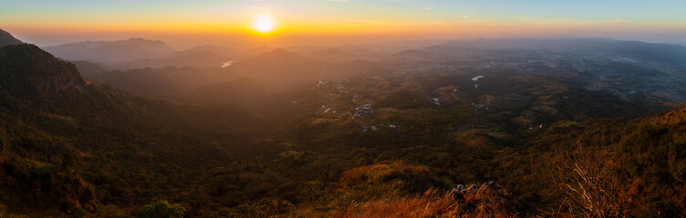 Viewpoint and landscape of high mountain in Khao Kho District of Phetchabun province, Thailand....