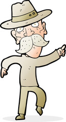 Naklejka premium cartoon man wearing a hat
