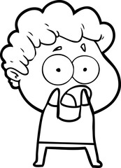 cartoon man gasping in surprise