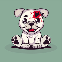 cute dog zombie vector illust...