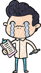 cartoon man crying