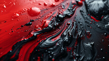 Background image of contrasting red and black colors.