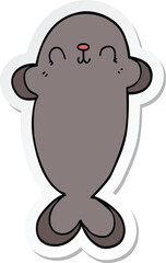 sticker of a cartoon seal
