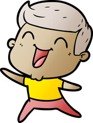 cartoon man laughing