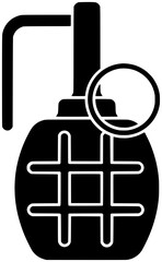 attack illustration army silhouette bomb logo world icon confrontation outline landmine fight equipment defense crisis conflict combat game battle shape armored armed force for vector graphic