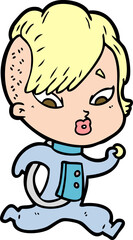 cartoon surprised girl