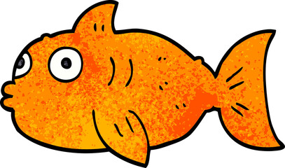 cartoon doodle surprised fish