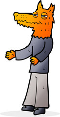 cartoon fox man