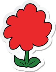 sticker of a cartoon flower