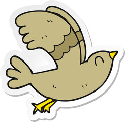 sticker of a cartoon bird