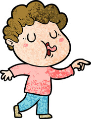 cartoon man singing