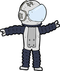 cartoon astronaut reaching © lineartestpilot