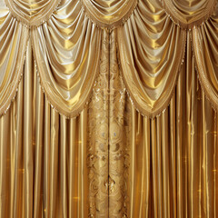 golden curtain with background