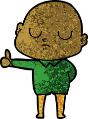 cartoon bald man
