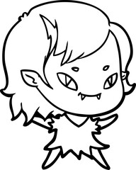 cartoon friendly vampire girl