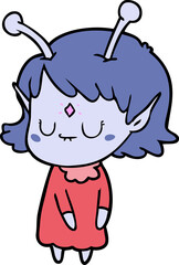 cartoon alien girl