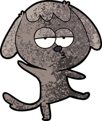cartoon bored dog