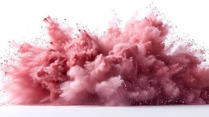 Stunning pink and white powder explosion. Paint Holi.