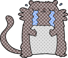 cartoon crying cat