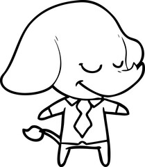 cartoon smiling elephant manager