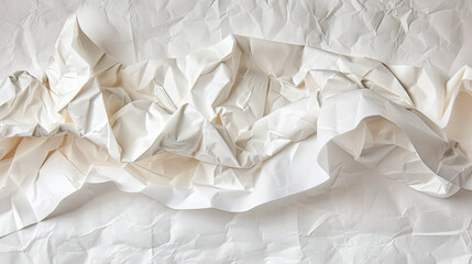 A crumpled paper: folds tell stories, wrinkles hold memories, imperfections reveal beauty in impermanence. - obrazy, fototapety, plakaty