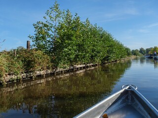 Beautiful view of the river. Giethoorn, Overijssel, Netherlands
