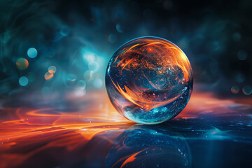 An isolated magical orb contains the universe