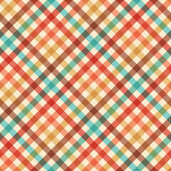 Seamless background in warm colors consisting of colored diagonal stripes - 775980881