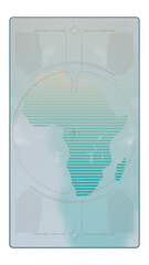 Africa GPS Digital HUD UI Map With Alpha Channel