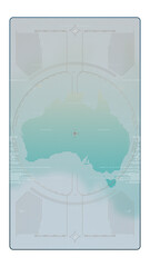 Australia GPS Digital HUD UI Map With Alpha Channel