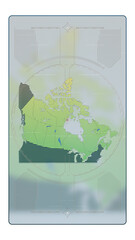Canada GPS Digital HUD UI Map With Alpha Channel