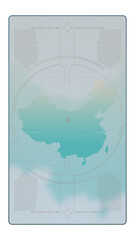 China GPS Digital HUD UI Map With Alpha Channel