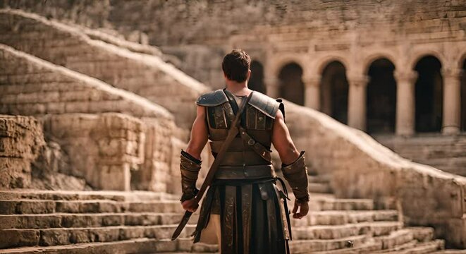 Gladiator in ancient Rome.