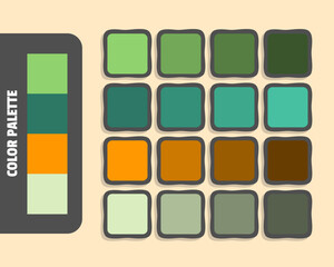 Darkseagreen seagreen darkorange palegoldenrod color palette, colour matching, rgb colors, harmonious colours catalog