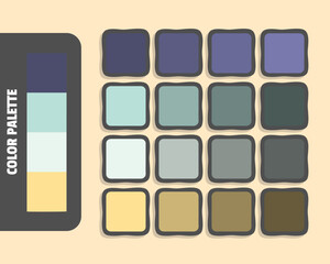 Darkslateblue powderblue honeydew khaki color palette, colour matching, rgb colors, harmonious colours catalog