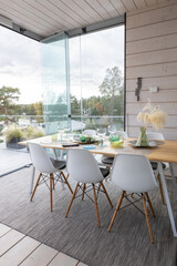 Scandinavian house traditionally decorated