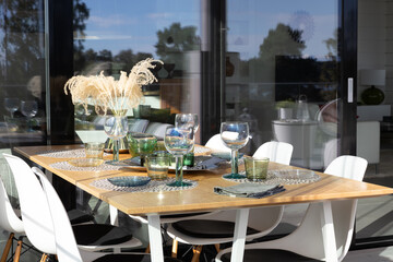 Scandinavian house traditionally decorated