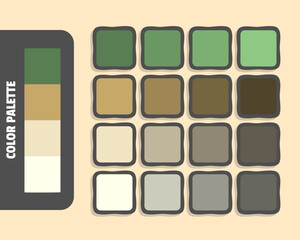 Dimgray darkkhaki bisque ivory color palette, colour matching, rgb colors, harmonious colours catalog