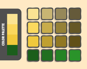 Khaki khaki goldenrod darkgreen color palette, colour matching, rgb colors, harmonious colours catalog