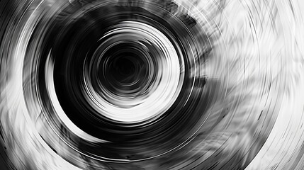 Circle digital, abstract art, black and white.  Generated AI.