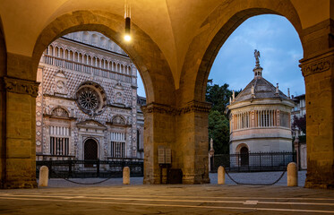 Cappella Colleoni and the Baptistery in Bergamo, Italy