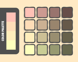 Lightpink peachpuff moccasin lemonchiffon color palette, colour matching, rgb colors, harmonious colours catalog