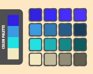 Mediumblue dodgerblue turquoise wheat color palette, colour matching, rgb colors, harmonious colours catalog