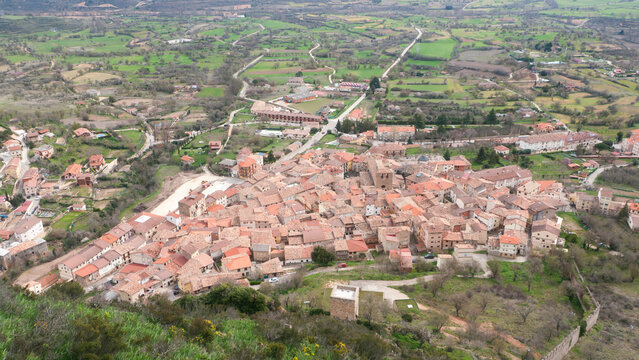Vista elevada de pueblo de Burgos